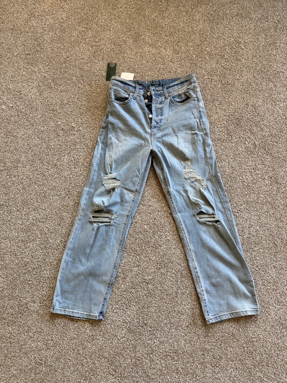 Target Light Wash Denim Straight High-Rise Jeans